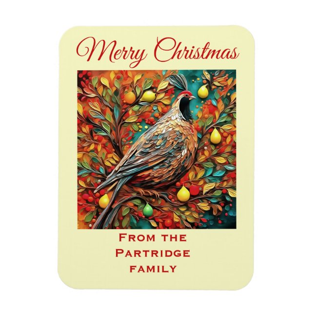 A Partridge In A Pear Tree Magnet (Vertical)