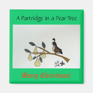 A Partridge in a Pear Tree. Magnet