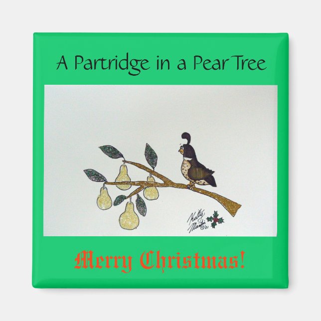 A Partridge in a Pear Tree. Magnet (Front)