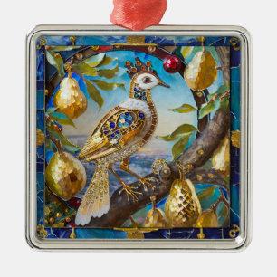 A Partridge in a Pear Tree Metal Tree Decoration
