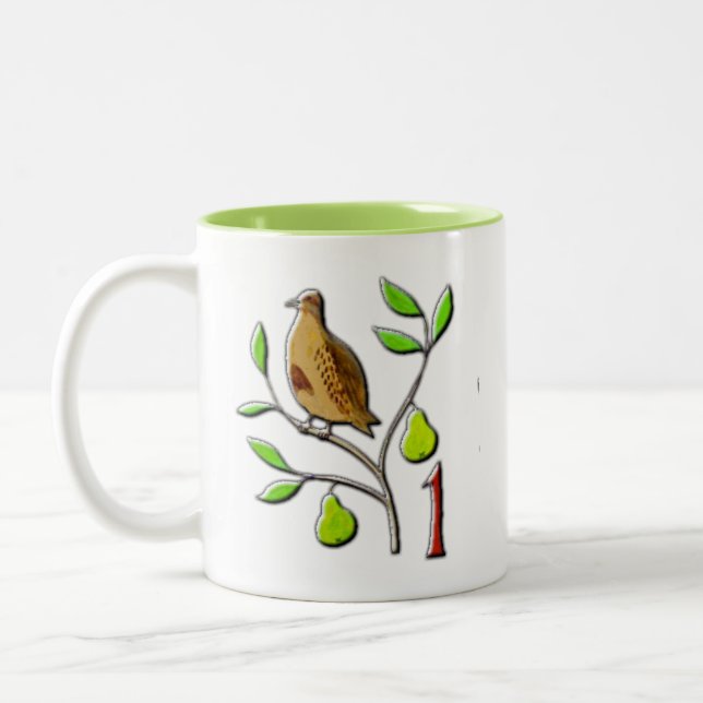 A partridge in a pear tree Two-Tone coffee mug (Left)
