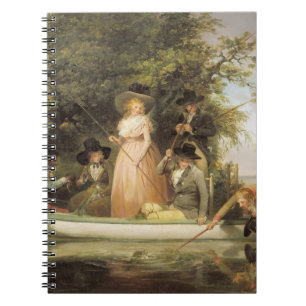 A Party Angling (oil on canvas) Notebook