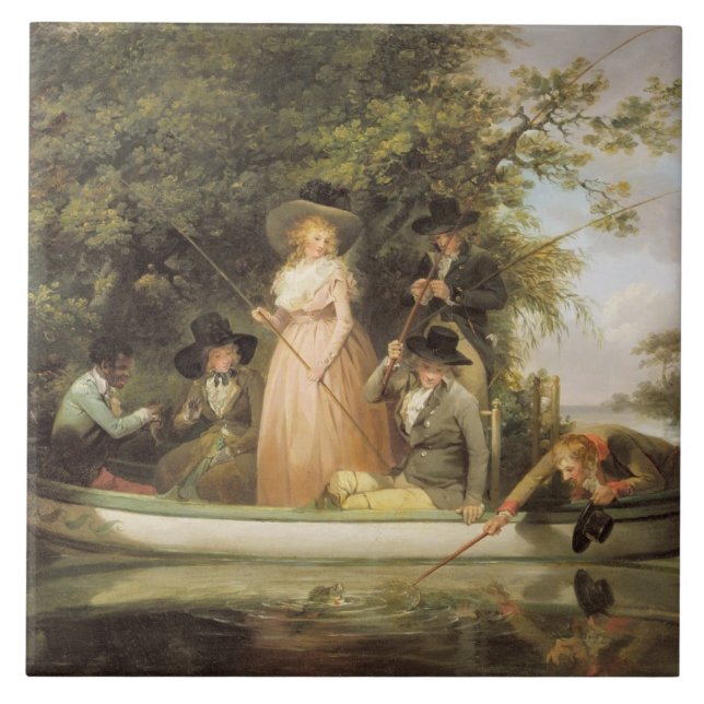 A Party Angling (oil on canvas) Tile (Front)