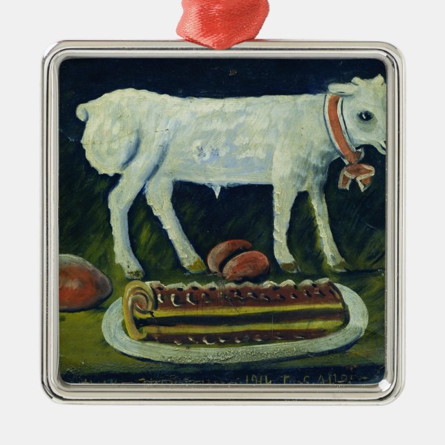 A paschal lamb, 1914 metal tree decoration (Front)