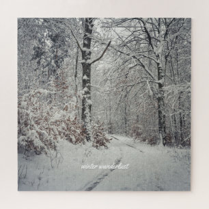 A path through the enchanted winter forest Jigsaw Puzzle