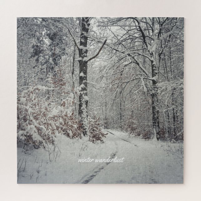  A path through the enchanted winter forest Jigsaw Puzzle (Horizontal)