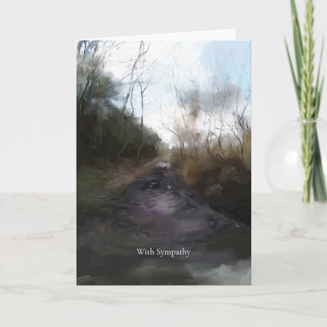 A path to the beach sympathy card (Front)