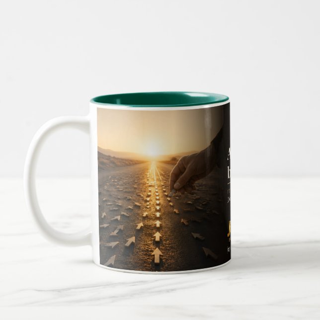 A Pattern Becomes a Destiny Book Quote Two-Tone Coffee Mug (Left)