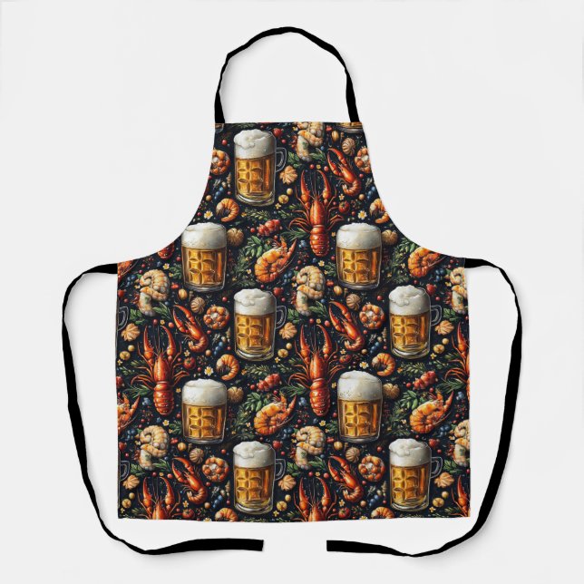 A pattern for beer and seafood lovers. apron (Front)