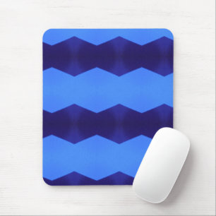 A Pattern of Dark & Baby Blue Lines Mouse Mat