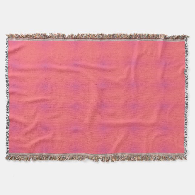 A Pattern of Soft Pink and Purple Throw Blanket (Front)