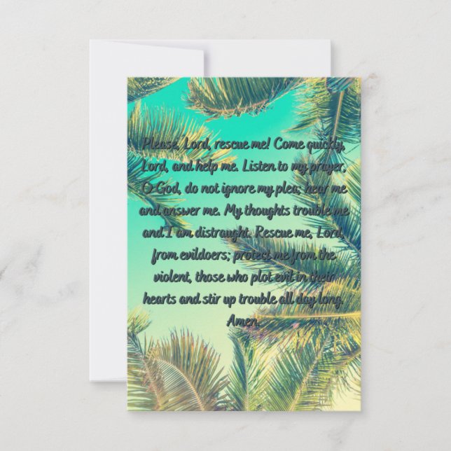A Peace & Strength Prayer Flat Greeting Card (Front)
