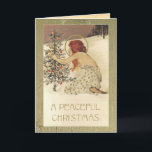 A Peaceful Christmas! Holiday Card<br><div class="desc">A reproduction of an Art Nouveau Christmas card from a century ago,  perhaps expressing the nope that the terrible war then raging would soon end.</div>