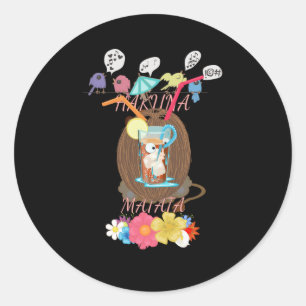 A Peaceful Kingdom: A Lion's Peaceful Moment Classic Round Sticker