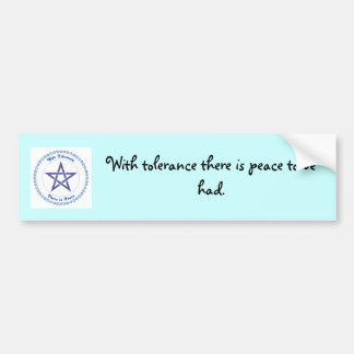 A peaceful message bumper sticker