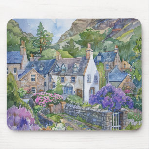 A Peaceful Scottish Village Mouse Mat