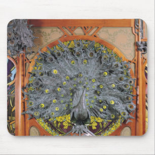 A peacock from the central panel of a mural mouse mat