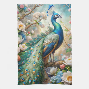 A Peacock Tea Towel