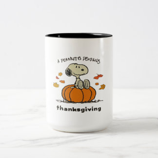 A Peanuts Thanksgiving Two-Tone Coffee Mug