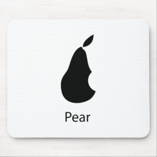 A pear with a bite! mouse mat