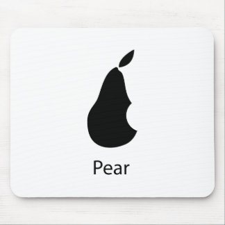 A pear with a bite! mouse mat
