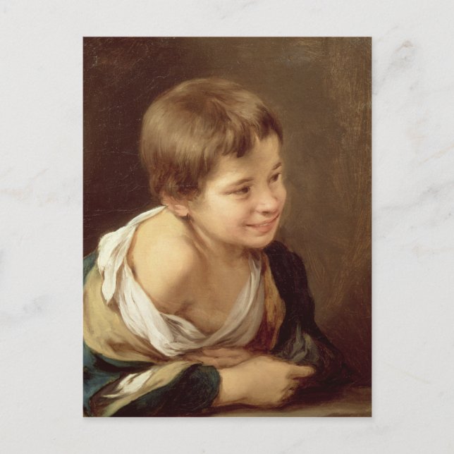 A Peasant Boy Leaning on a Sill, 1670-80 Postcard (Front)