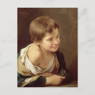 A Peasant Boy Leaning on a Sill, 1670-80 Postcard