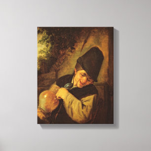 A Peasant Holding a Jug and a Pipe, c.1650-55 Canvas Print