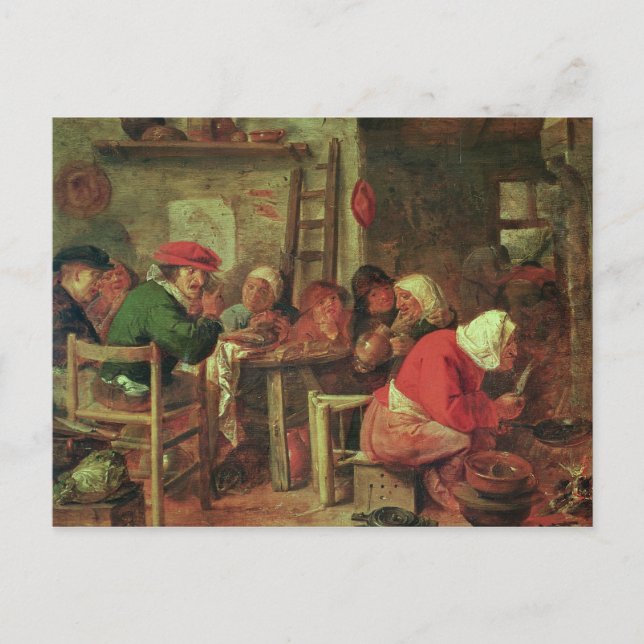 A Peasant Meal Postcard (Front)