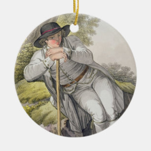A Peasant of the Tesino Valley in Tyrol, from a co Ceramic Tree Decoration