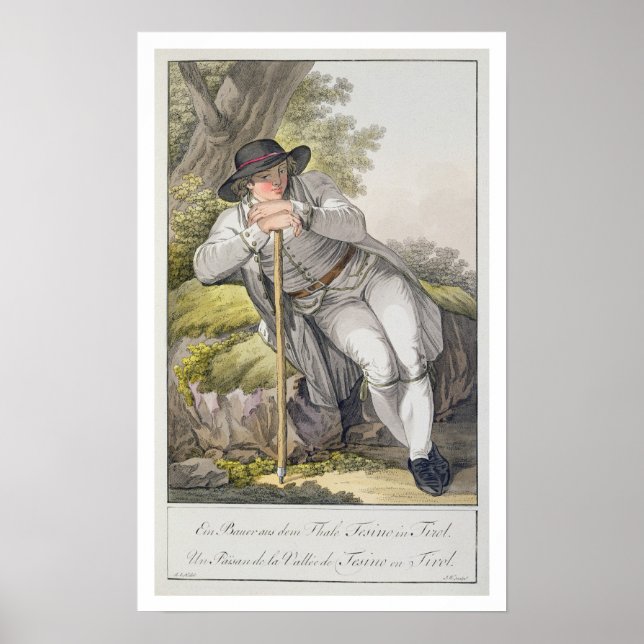 A Peasant of the Tesino Valley in Tyrol, from a co Poster (Front)