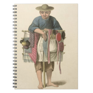 A Pedlar, plate 17 from 'The Costume of China', en Notebook
