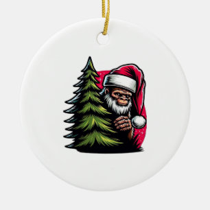 A Peek-A-Boo Christmas Ceramic Tree Decoration