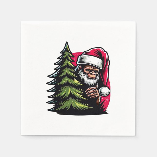A Peek-A-Boo Christmas Napkin (Front)