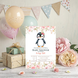A Penguin Baby Shower Invitation