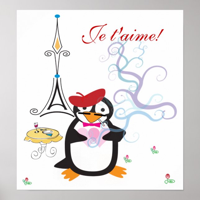 A Penguin in Paris Print (Front)