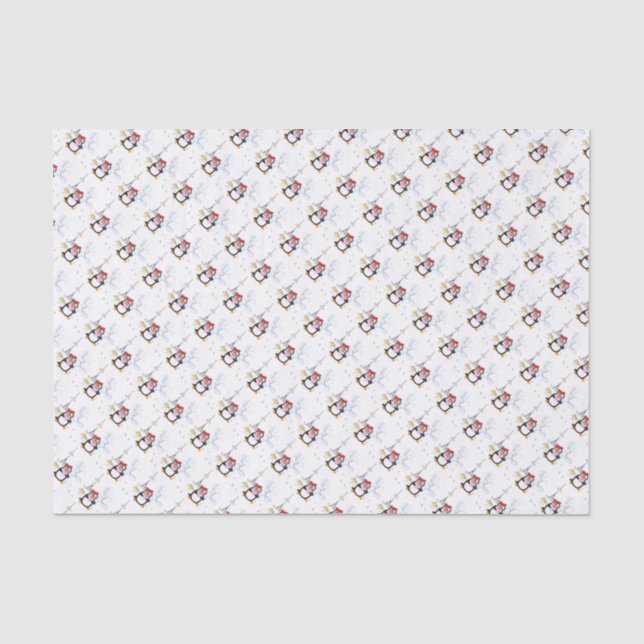 A Penguin in Paris Tissue Paper (Front)