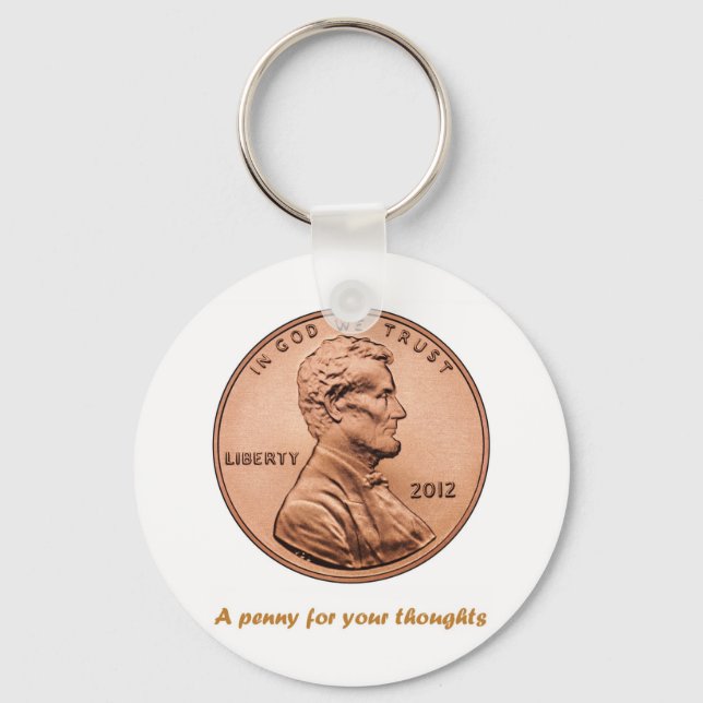 A penny for your thoughts key ring (Front)