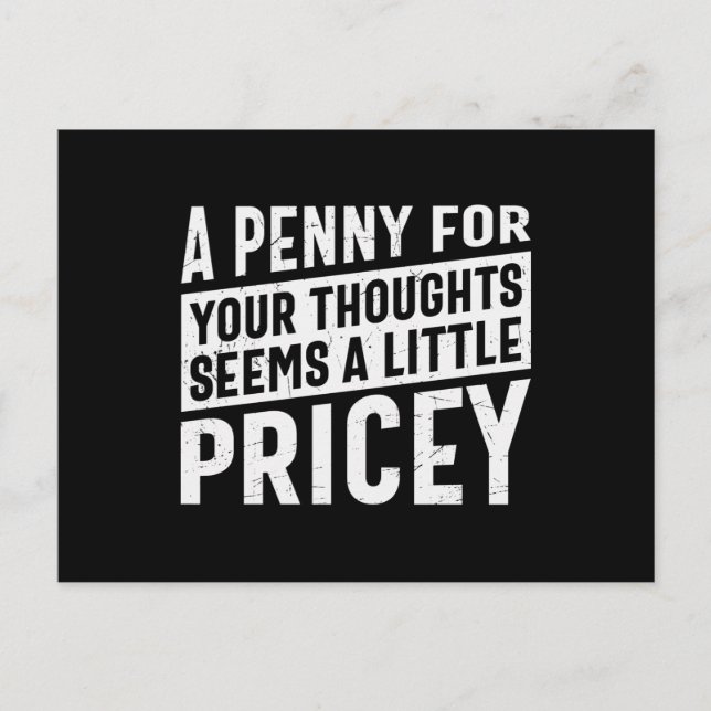 A Penny For Your Thoughts Postcard (Front)