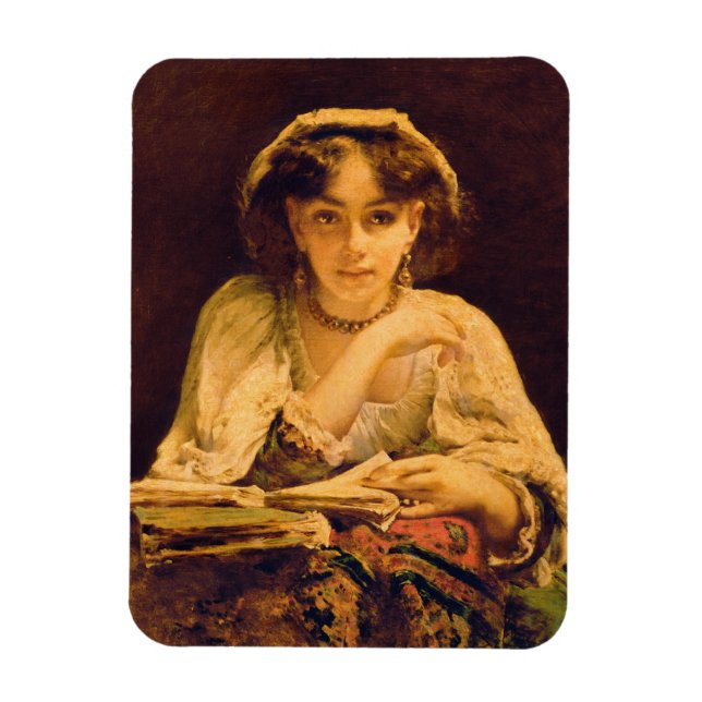 A Pensive Moment Magnet (Vertical)