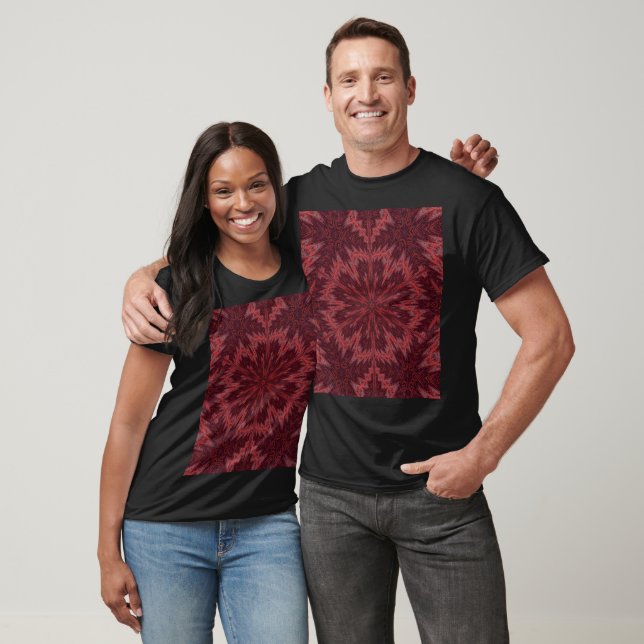 A Peony Bohemian Abstract Floral Graphic  T-Shirt (Unisex)