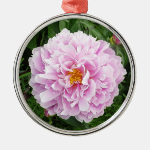 A Peony with Raindrops Metal Tree Decoration