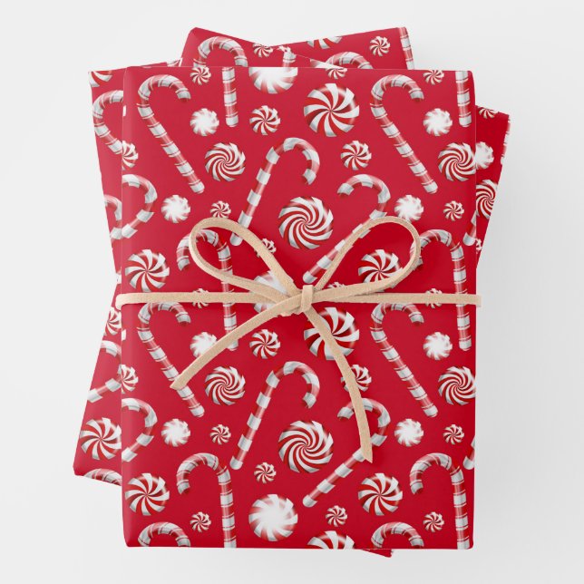 A Peppermint Spice Series Design 1   Wrapping Paper Sheet (In situ)
