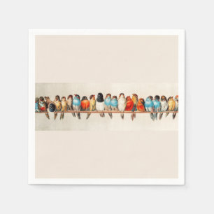 A Perch of Birds by Hector Giacomelli  Napkin