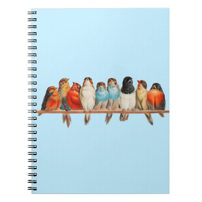 A Perch of Birds, by Hector Giacomelli Notebook (Front)