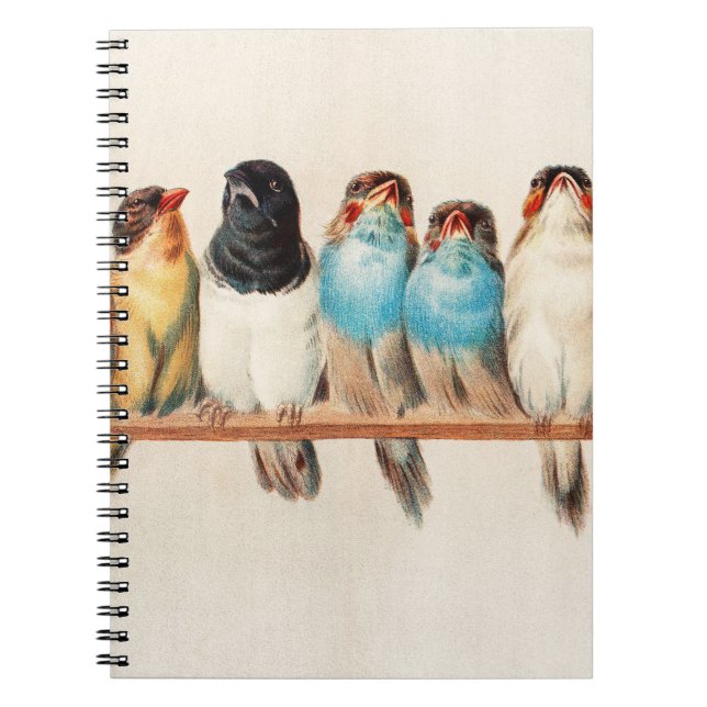 A Perch of Birds by Hector Giacomelli  Notebook (Front)