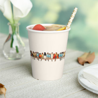 A Perch of Birds by Hector Giacomelli Paper Cups