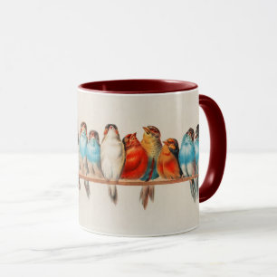 A Perch of Birds by Hector Giacomelli Watercolor Mug