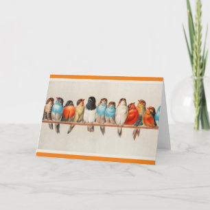 A Perch of Birds Card