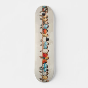 A Perch of Birds vintage illustration Skateboard
